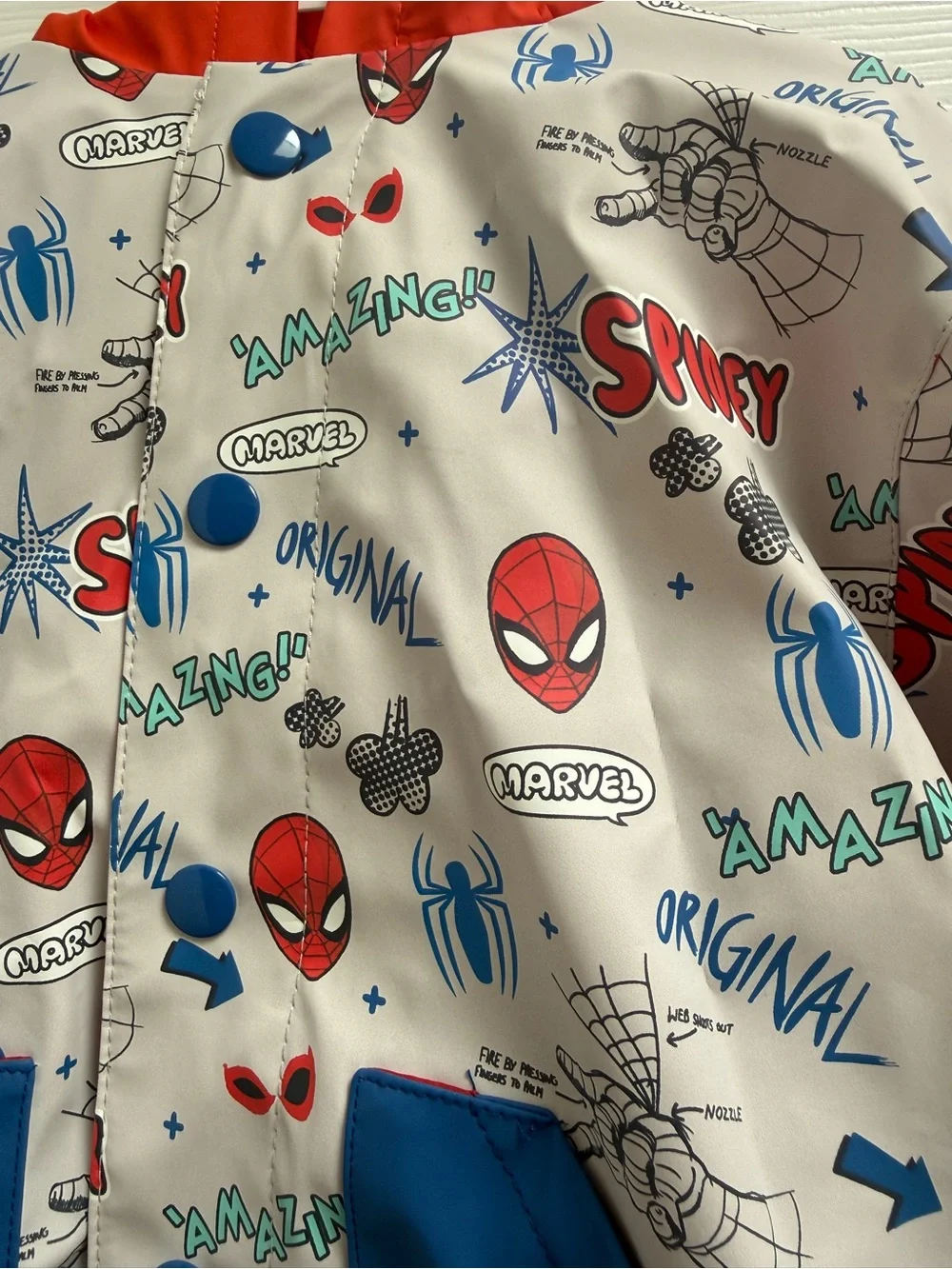 Disney Marvel Spidey and his Amazing Friends rain jacket for kids